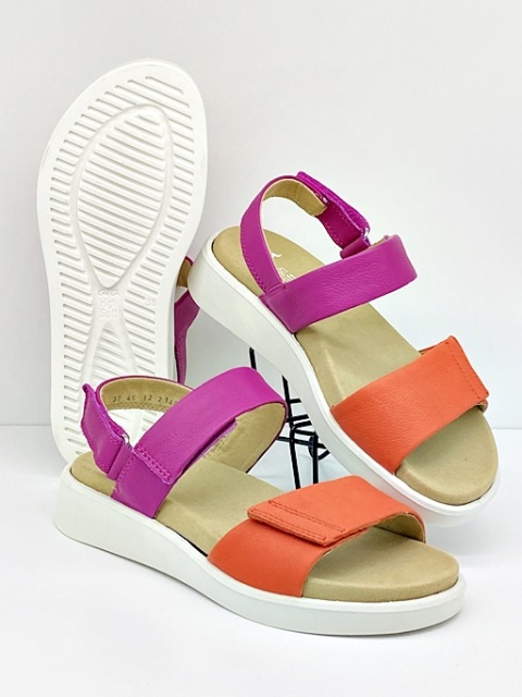 Ara sandały damskie MADEIRA 12-21401 16H róż, pomarańcz, tęgość H